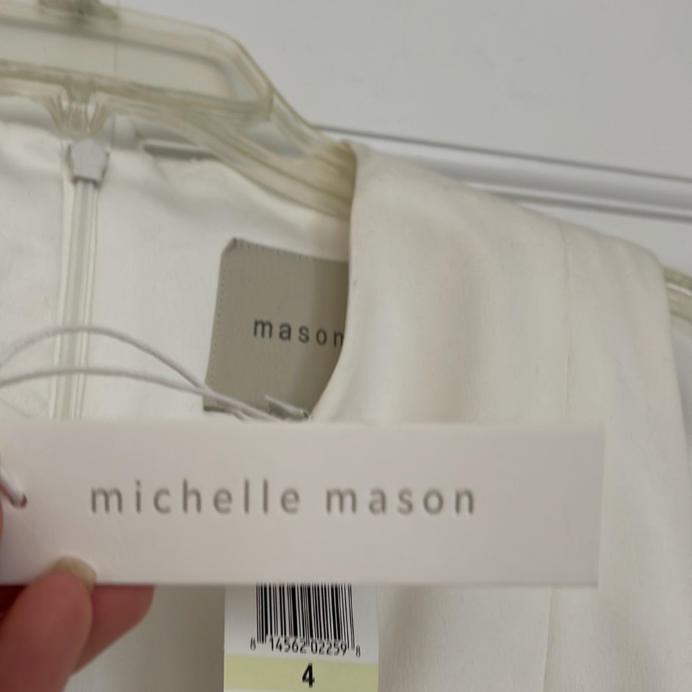 Michelle Mason Lace Midi Dress in Ivory - Picture 6 of 10